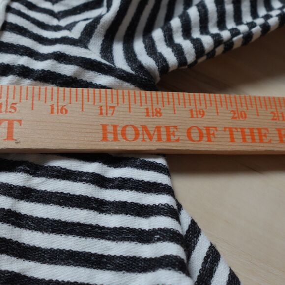 Skies Are Blue Women M Cardigan Hooded Cotton Striped Open Front Long Sleeve - Picture 11 of 12